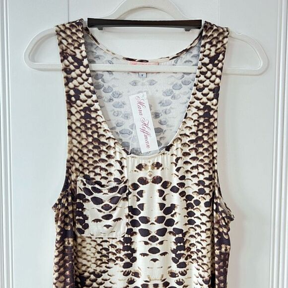 Mara Hoffman Gabriela Sand Multi One Piece Swimsuit Snake Print Sz M SPF 50 NWT - Picture 2 of 10